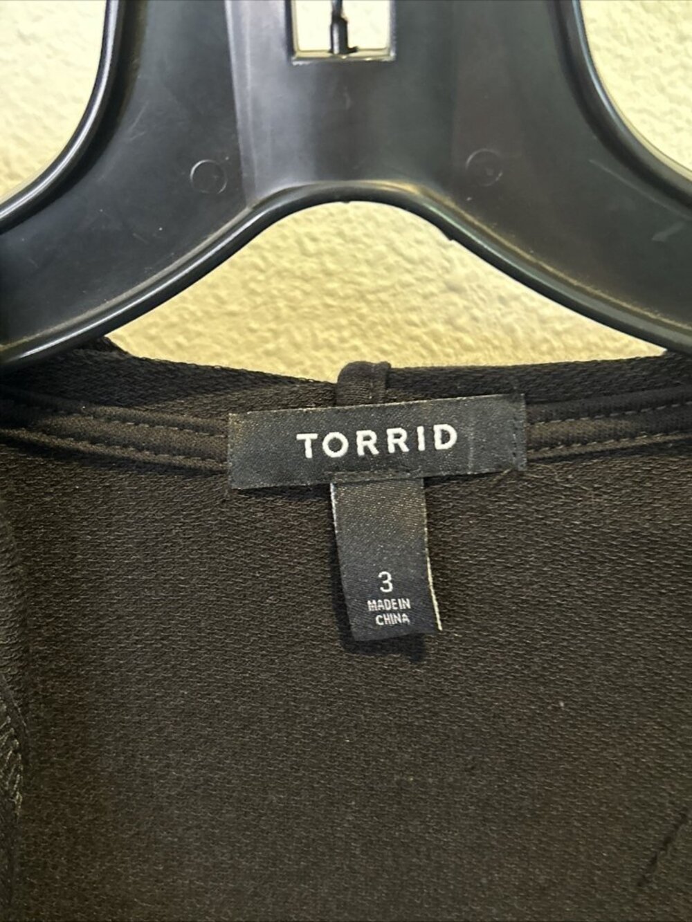 Torrid Waist Hooded Open Cardigan Light weight Black Size 3 RAYON - Picture 4 of 5